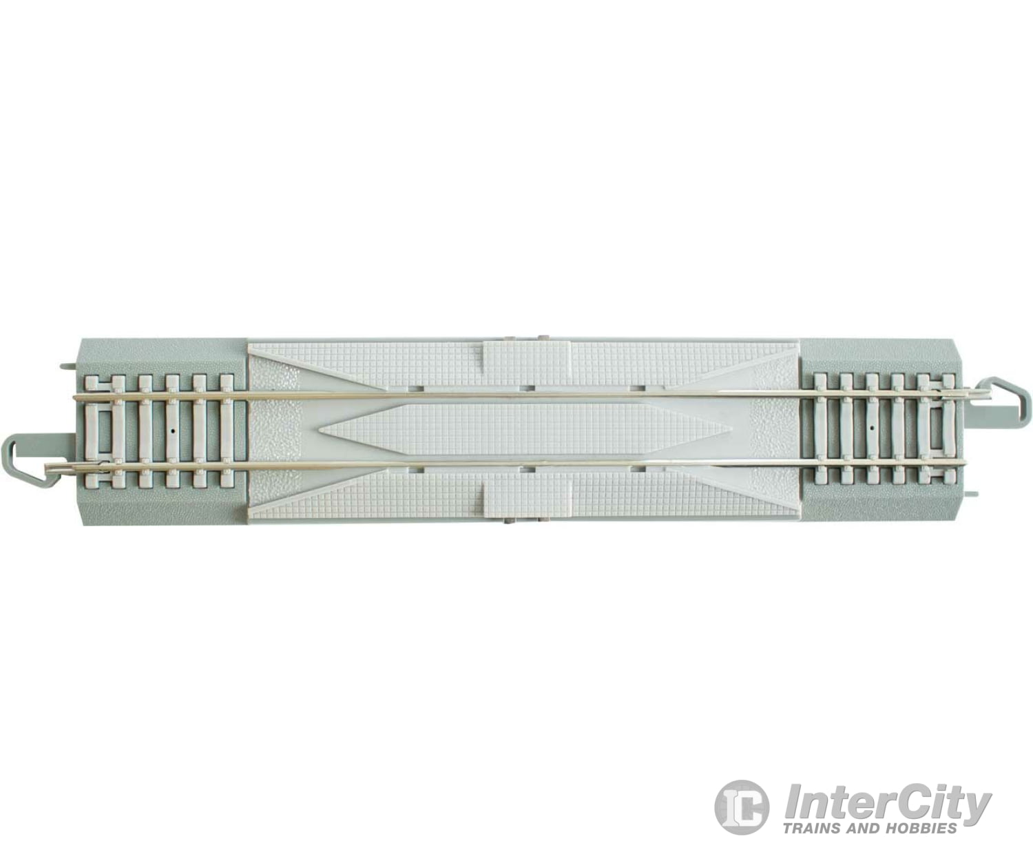 Bachmann 44710 Straight Terminal Rerailer Nickel Silver Rail Gray Roadbed Concrete Ties -- 9 22.9Cm