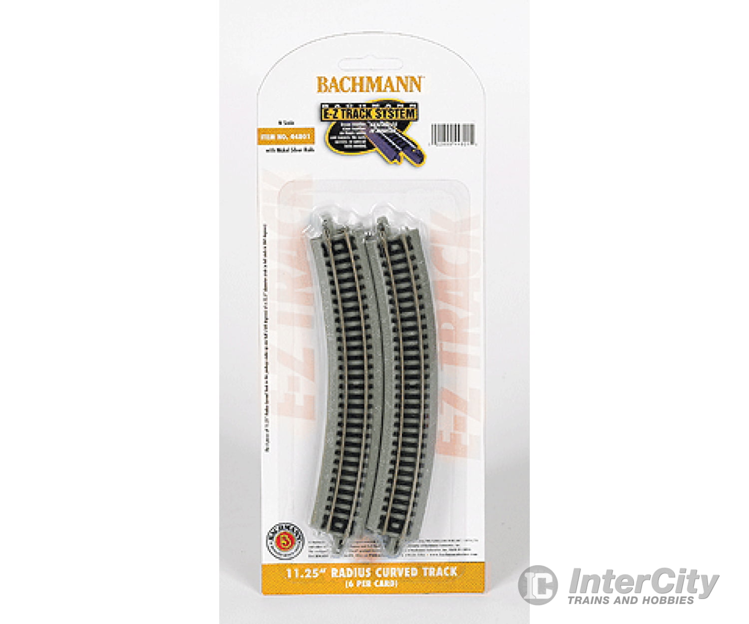 Bachmann 44801 Curved Track W/Nickel Silver Rail & Gray Roadbed - E-Z Track(R) -- 11-1/4 Radius