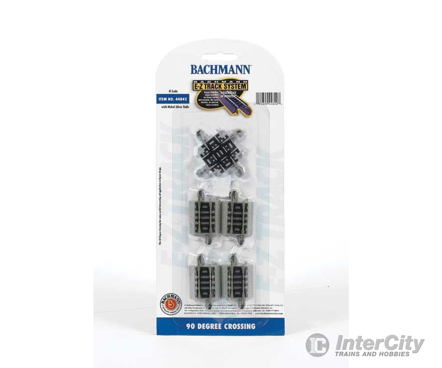 Bachmann 44841 Crossing W/Nickel Silver Rail & Gray Roadbed - E-Z Track(R) -- 90 Degree Track