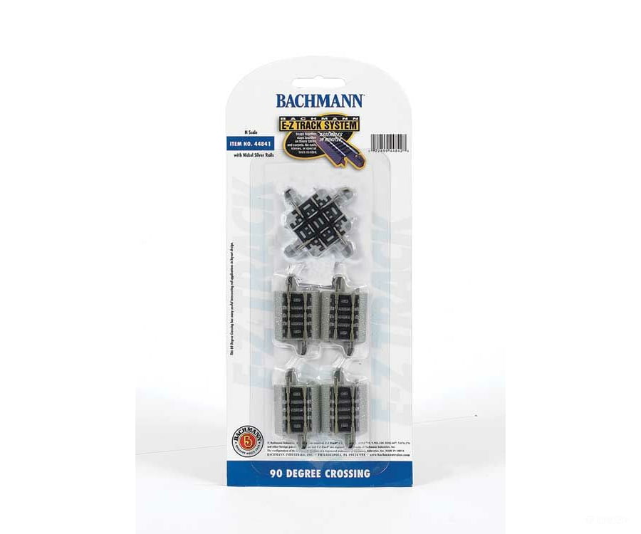 Bachmann 44841 Crossing W/Nickel Silver Rail & Gray Roadbed - E-Z Track(R) -- 90 Degree Track