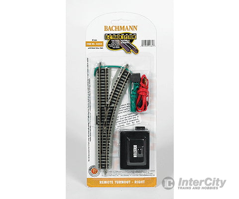 Bachmann 44862 Remote Turnout W/Nickel Silver Rail & Gray Roadbed - E-Z Track(R) -- Right Hand 11.25