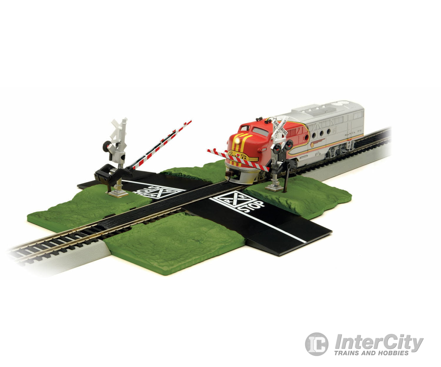 Bachmann 44879 E-Z Track Accessories -- Crossing Gate (Operating) & Turnouts