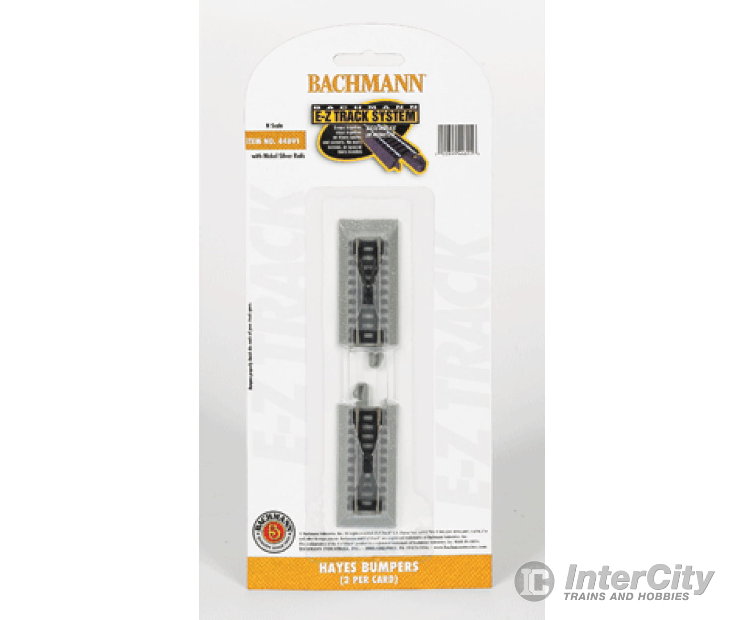 Bachmann 44891 Hayes Bumper - E-Z Track(R) -- Nickel-Silver Rail & Gray Roadbed Pkg(2) Track