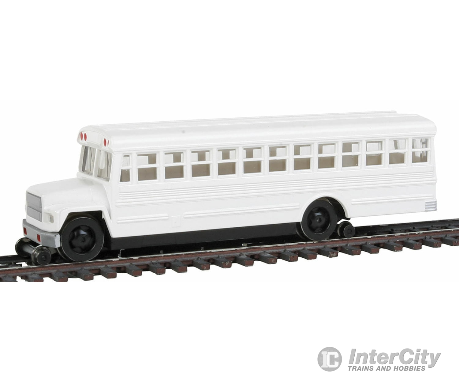 Bachmann 46215 Maintenance-Of-Way High Railer Bus - Standard Dc -- White Locomotives & Railcars