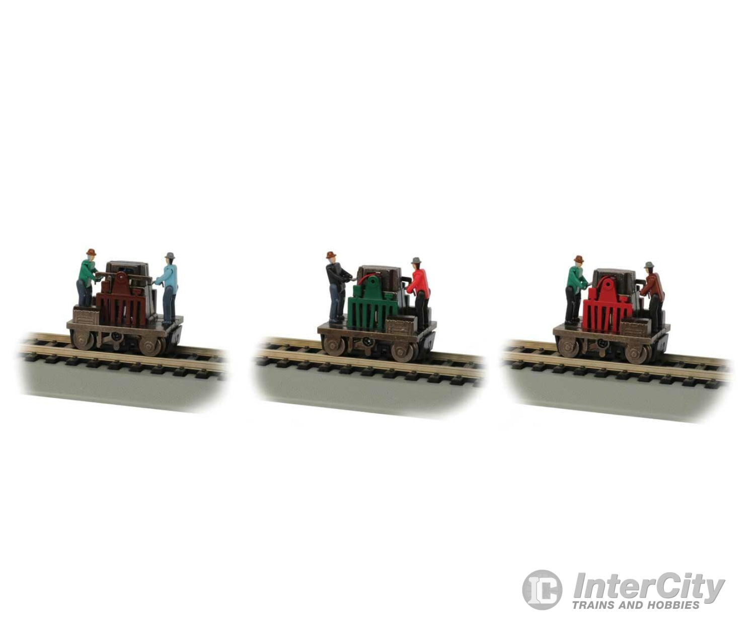 Bachmann 46223 Gandy Dancer Operating Handcar - Standard Dc -- Various Colors Locomotives & Railcars