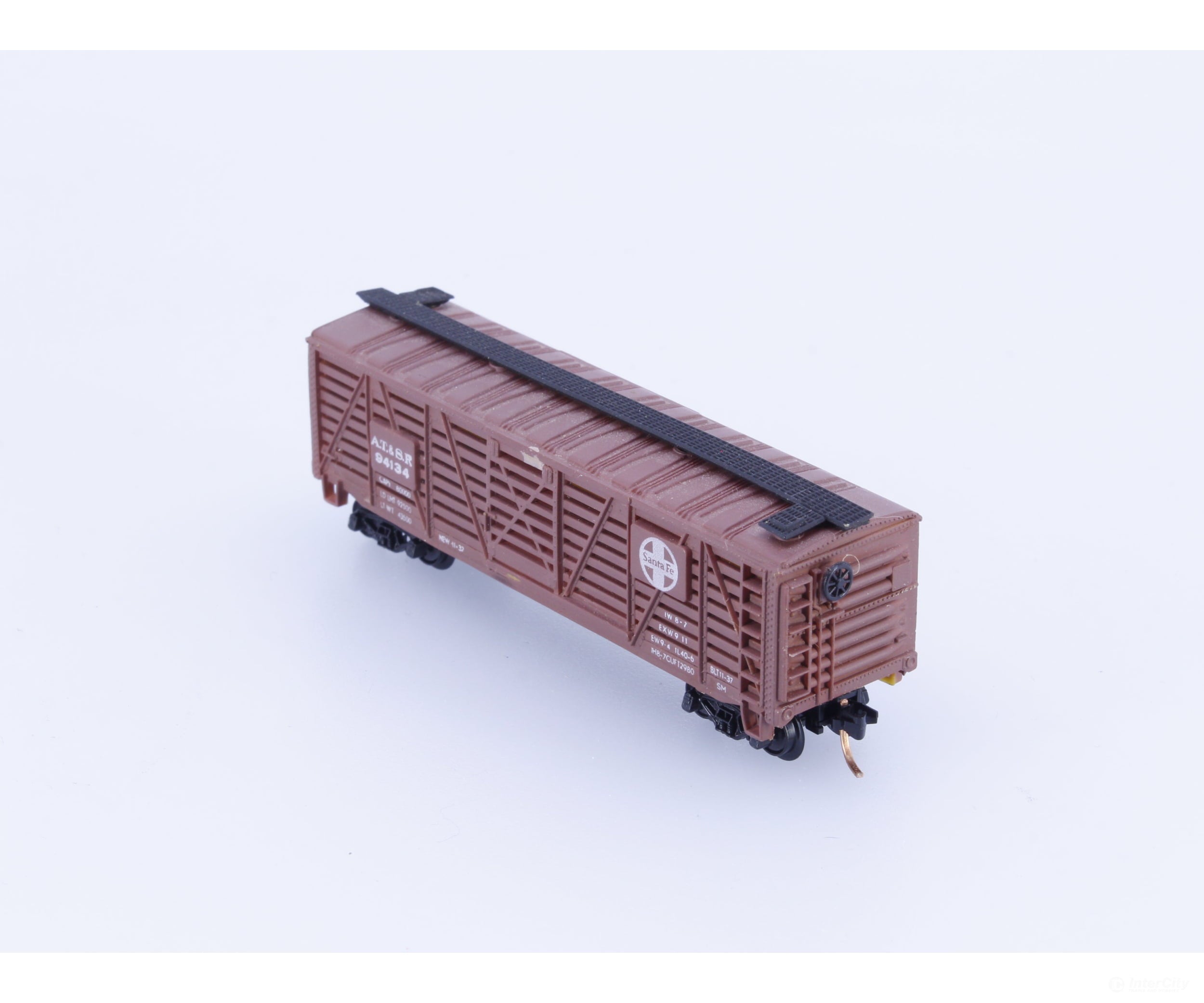 Bachmann 5046 N 41’ Wood Stock Car Atchison Topeka and Santa Fe (ATSF) 94134 Freight Cars