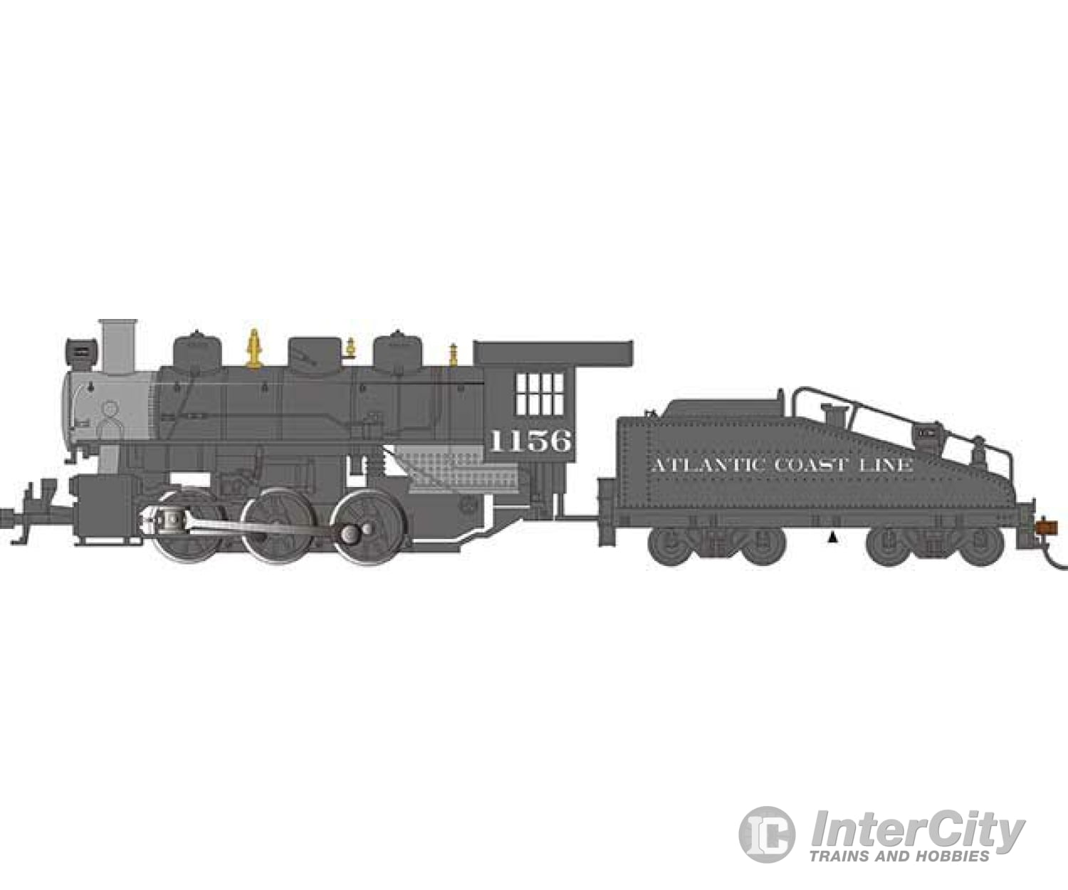 Bachmann 50625 Usra 0-6-0 With Slope-Back Tender - Standard Dc Smoke -- Atlantic Coast Line #1156