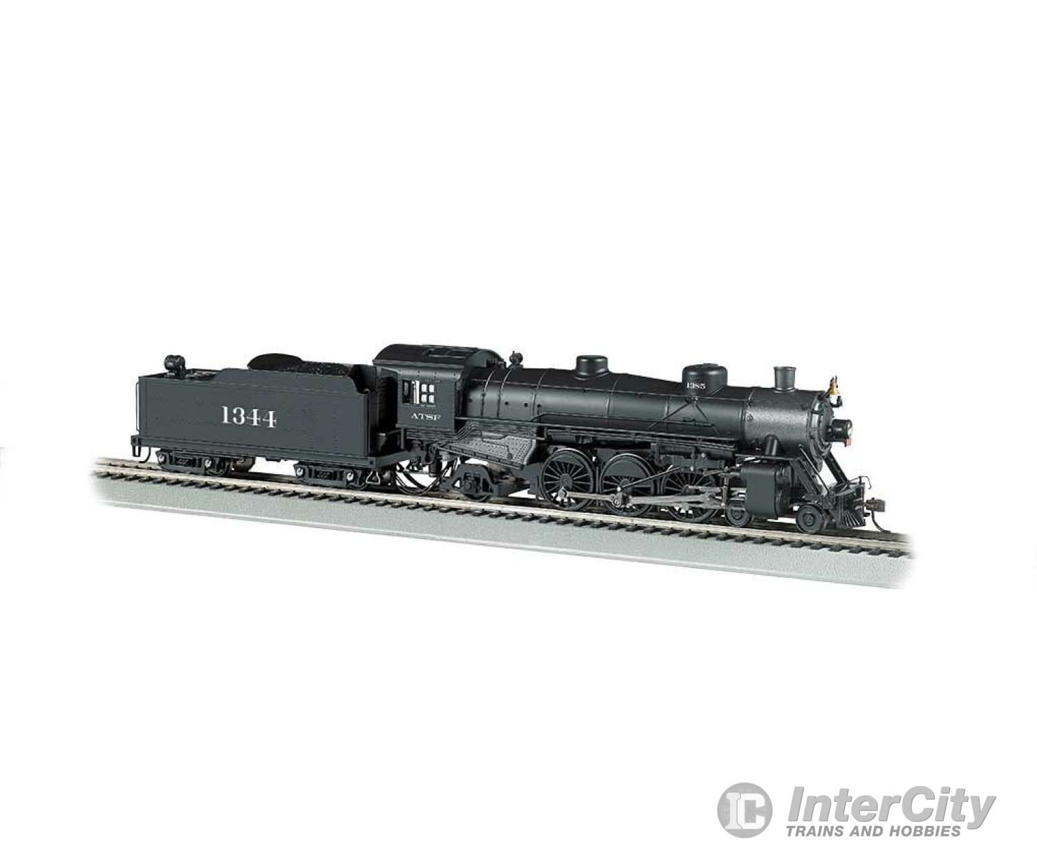 Bachmann 52901 Usra Light 4-6-2 Pacific - Standard Dc -- Santa Fe #1344 (Black Graphite) Locomotives