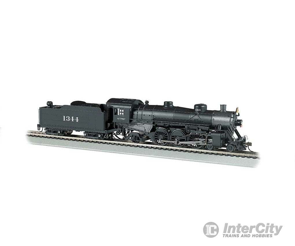 Bachmann 52901 Usra Light 4-6-2 Pacific - Standard Dc -- Santa Fe #1344 (Black Graphite) Locomotives