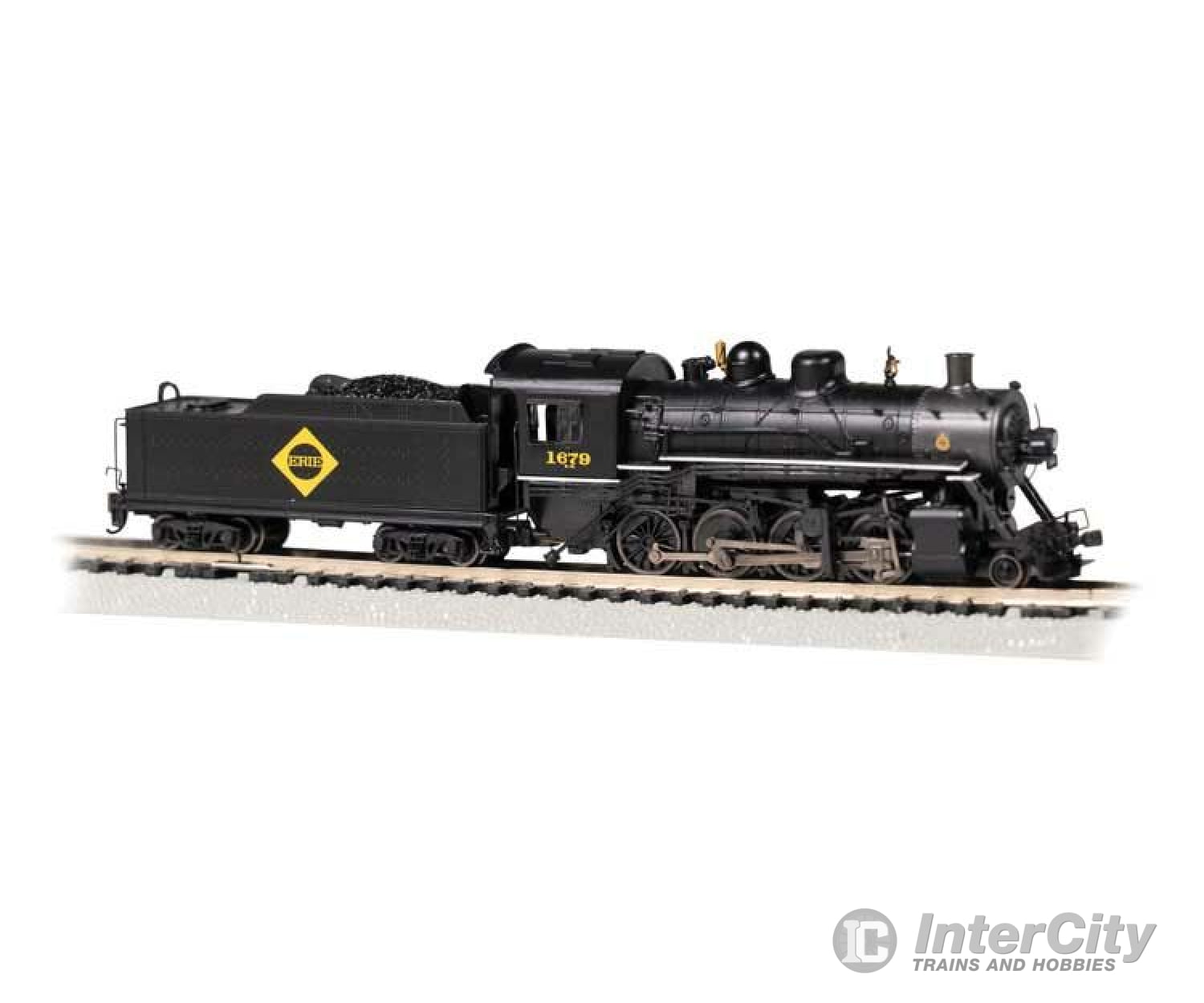 Bachmann 54152 Baldwin 2-8-0 Consolidation - Standard Dc -- Erie #1679 (Black Graphite Yellow)