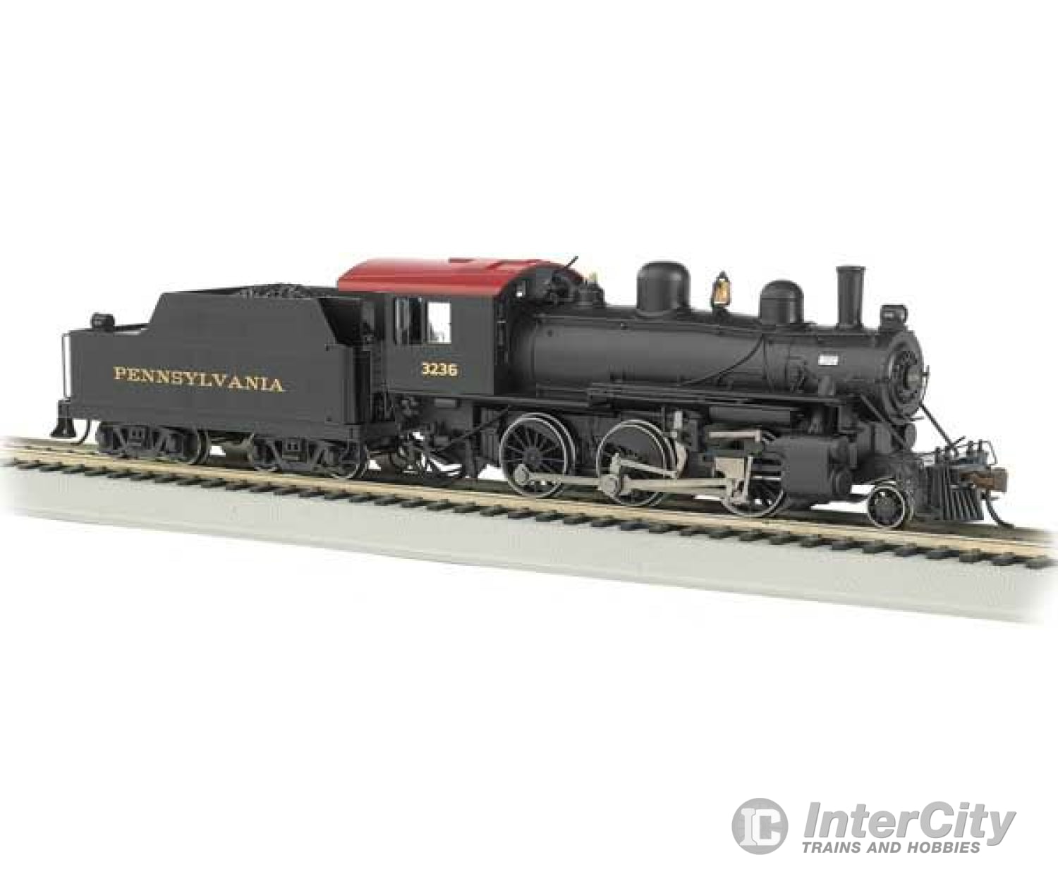 Bachmann 57812 Alco 2-6-0 - Sound And Dcc Value -- Pennsylvania Railroad 3236 (Black Tuscan)