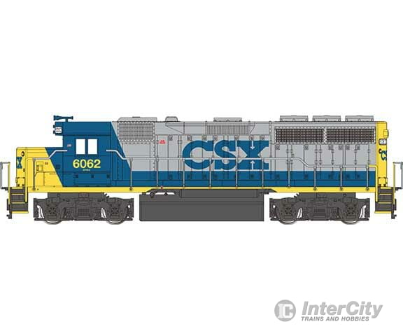 Bachmann 60314 Emd Gp40 - Dcc -- Csx #6062 (Bright Future Gray Blue Yellow) Locomotives & Railcars