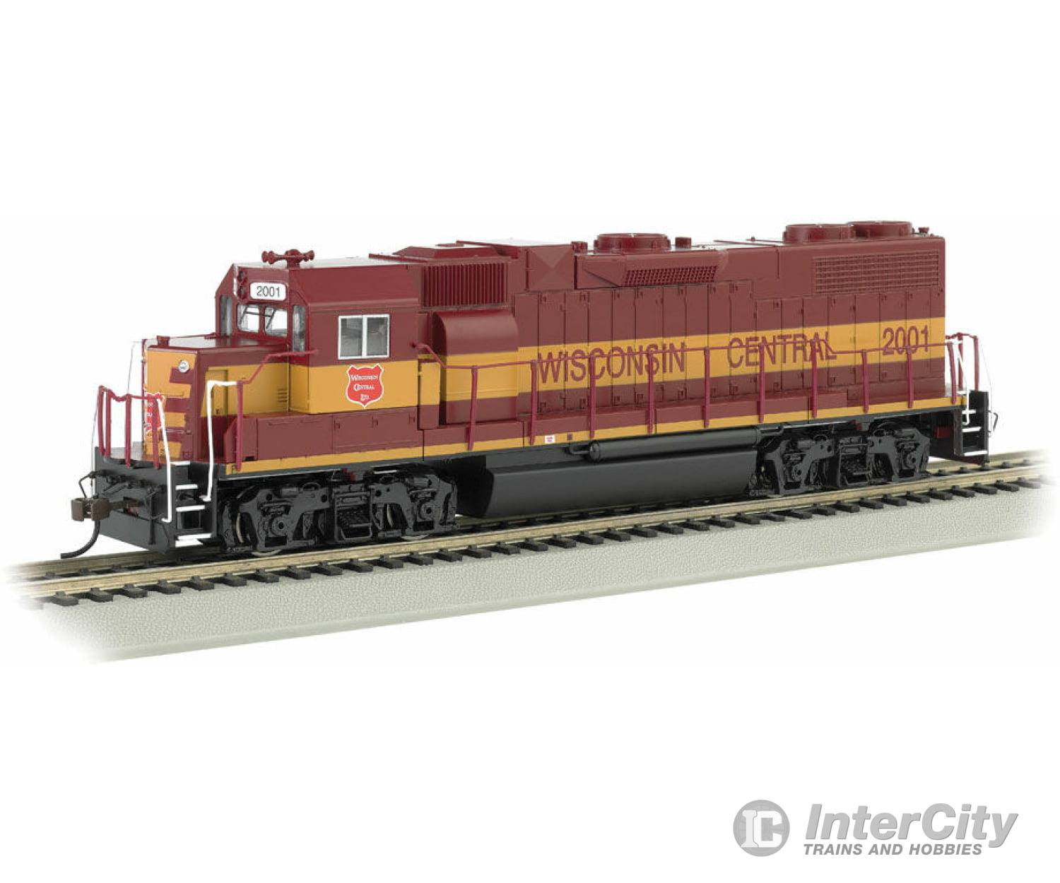 Bachmann 61712 Emd Gp38-2 - Standard Dc -- Wisconsin Central #2001 (Maroon Yellow) Locomotives &