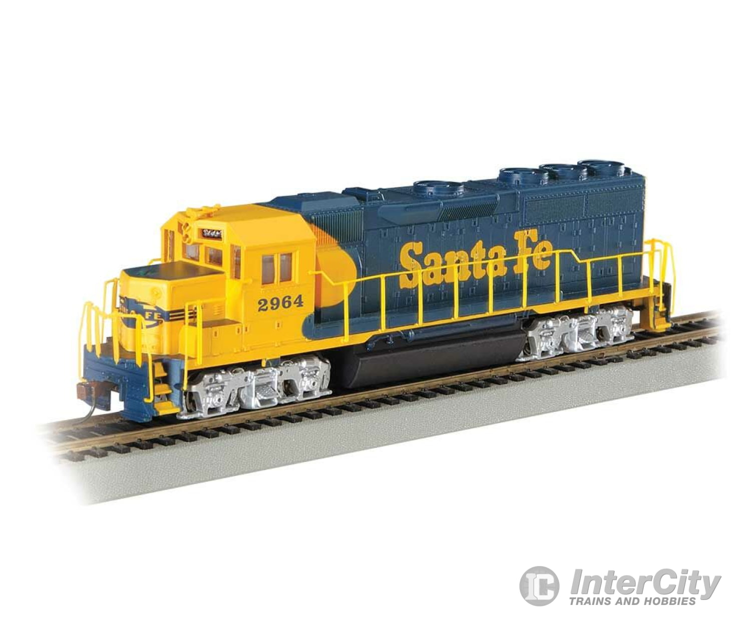 Bachmann 63526 Emd Gp40 - Standard Dc -- Santa Fe #2964 (Warbonnet Blue Yellow) Locomotives &