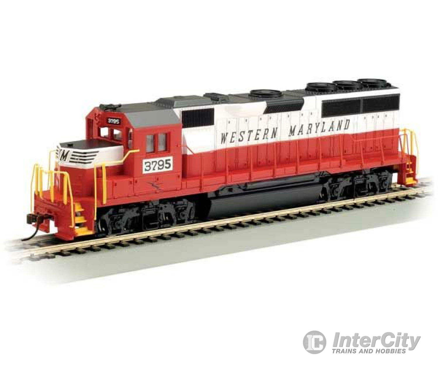 Bachmann 63536 Emd Gp40 - Standard Dc -- Western Maryland 3795 (White Red Black) Locomotives &