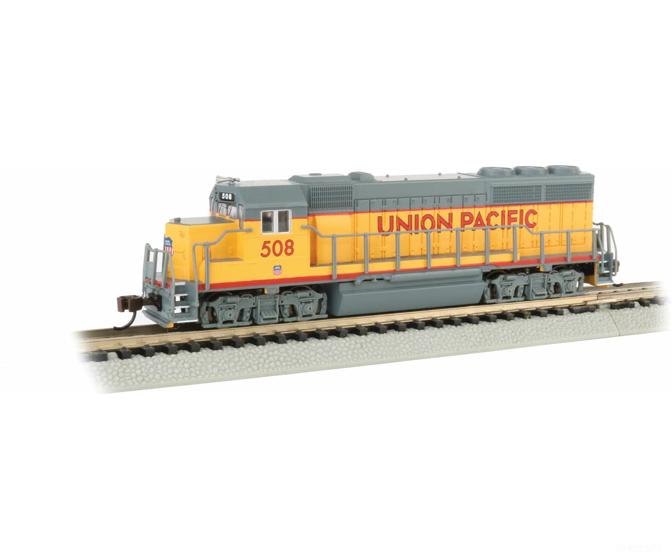 Bachmann 63562 Emd Gp40 No Dynamic Brakes - Standard Dc -- Union Pacific #508 (Armour Yellow Gray)