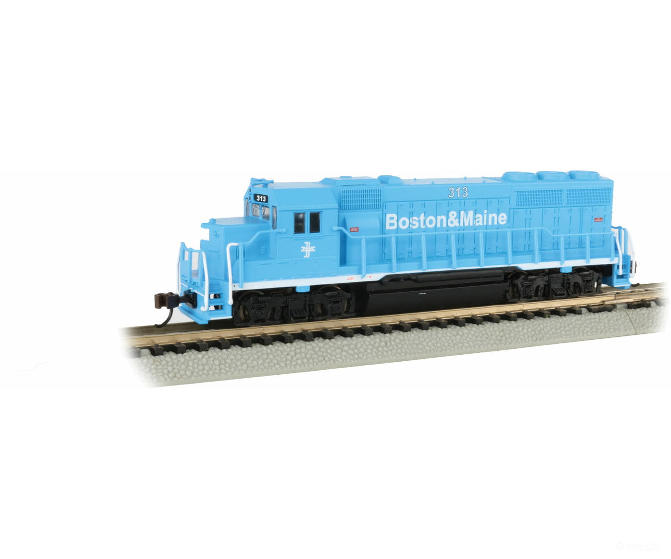 Bachmann 63564 Emd Gp40 No Dynamic Brakes - Standard Dc -- Boston & Maine #313 Locomotives Railcars