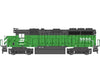 Bachmann 66360 Emd Gp40 - Econami Sound And Dcc -- Burlington Northern #3030 (Cascade Green Black