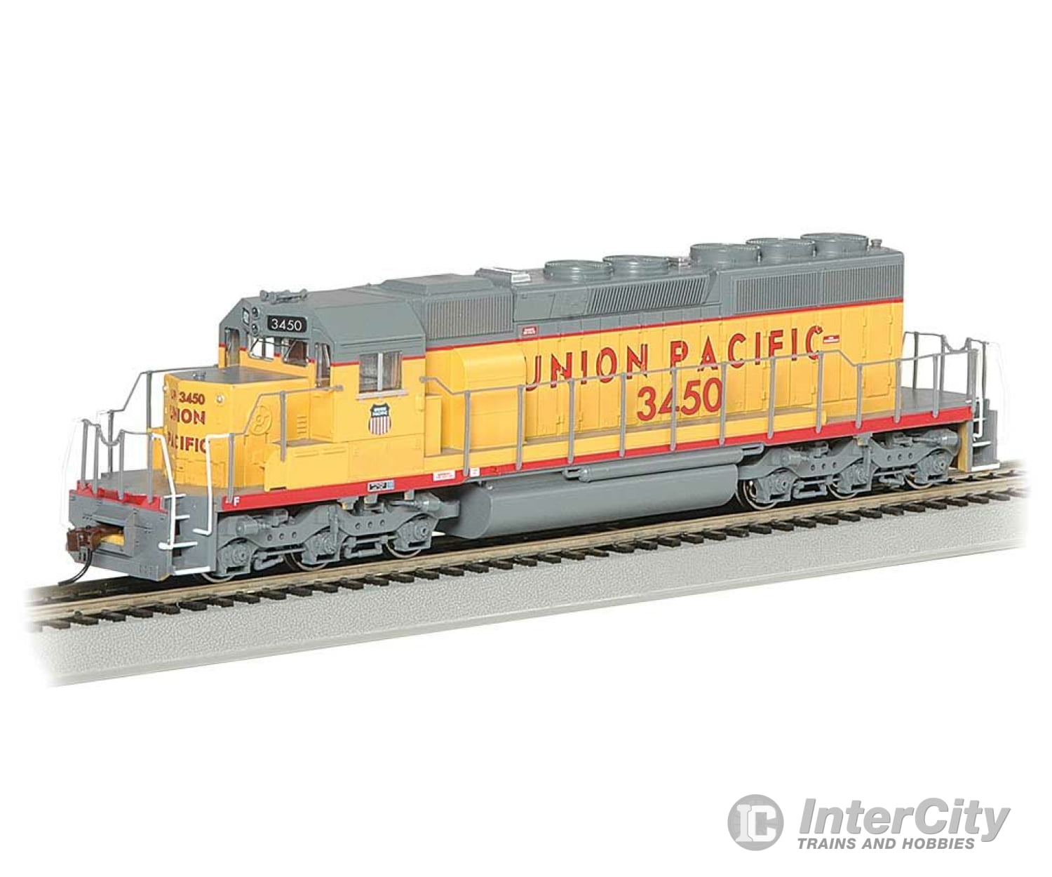 Bachmann 67205 Emd Sd40-2 W/Dcc & Sound -- Union Pacific #3450 (Armour Yellow Gray Red) Locomotives