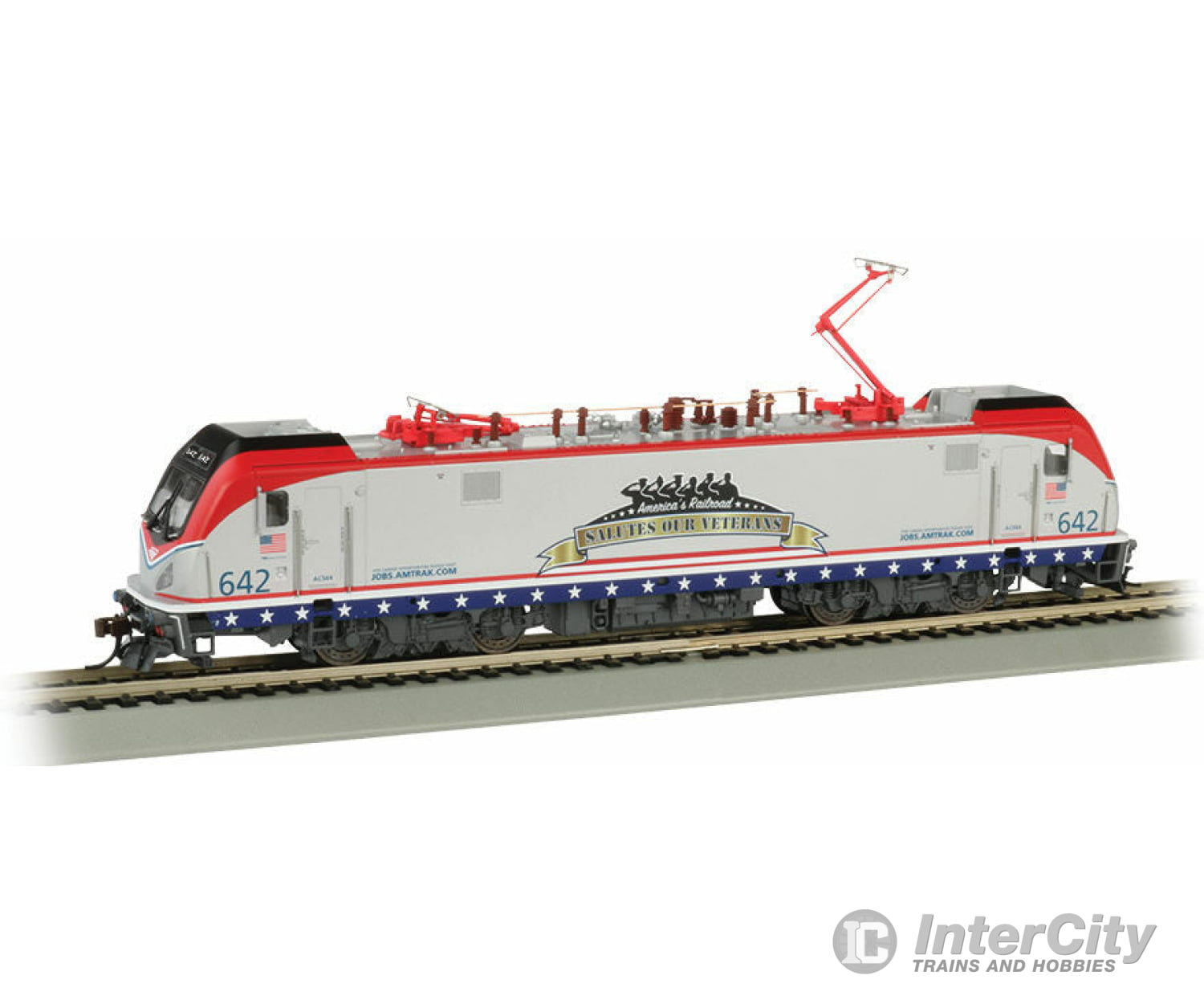 Bachmann 67403 Siemens Acs-64 Electric - Dcc And Sound -- Amtrak #642 (Veterans Salute Scheme;