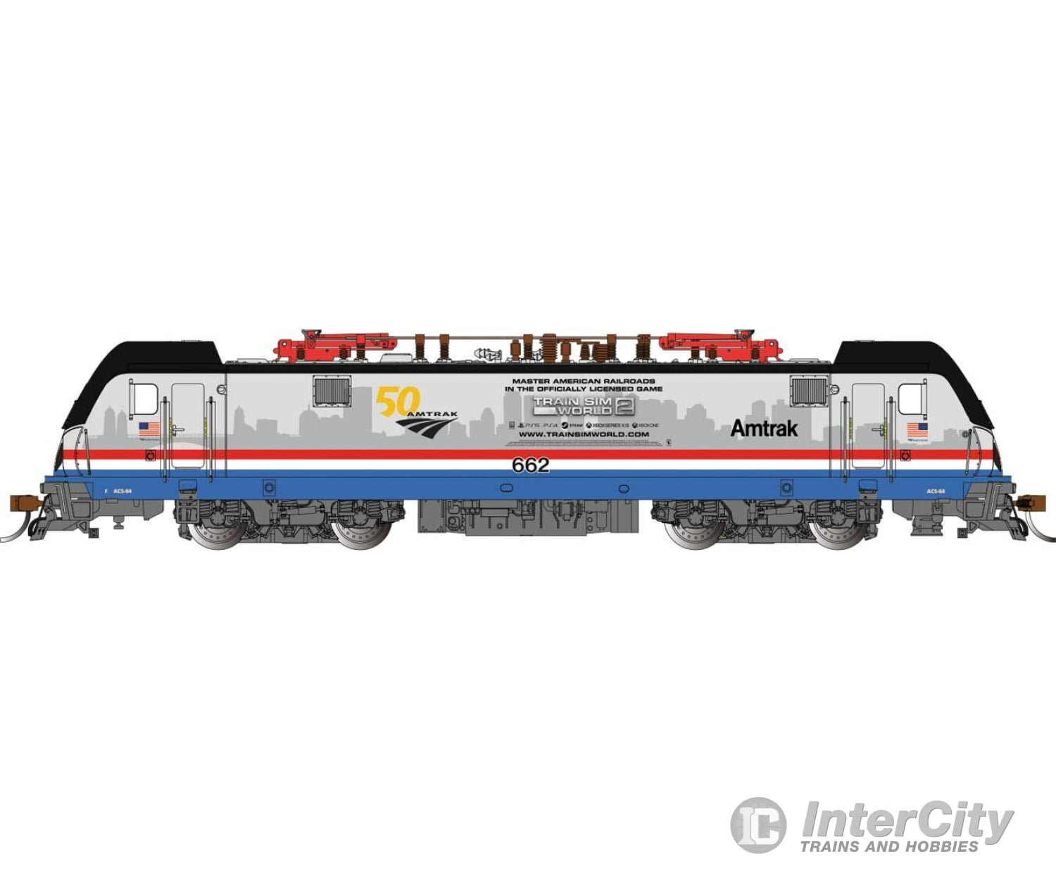 Bachmann 67409 Siemens Acs-64 Electric - Dcc And Wowsound(R) -- Amtrak #662 (Phase Iii Silver Blue