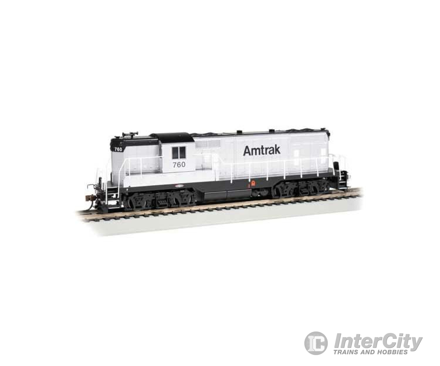 Bachmann 69101 Emd Gp7 - Standard Dc -- Amtrak #760 (Mow Scheme Silver Black) Locomotives & Railcars