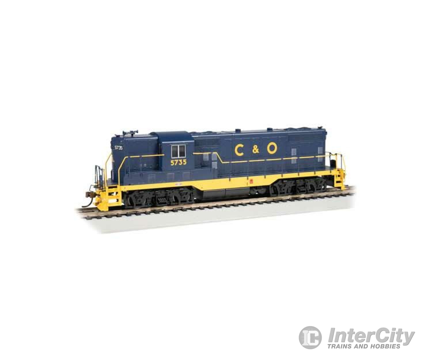 Bachmann 69102 Emd Gp7 - Standard Dc -- Chesapeake & Ohio #5735 (Blue Yellow Sans Serif C&O)