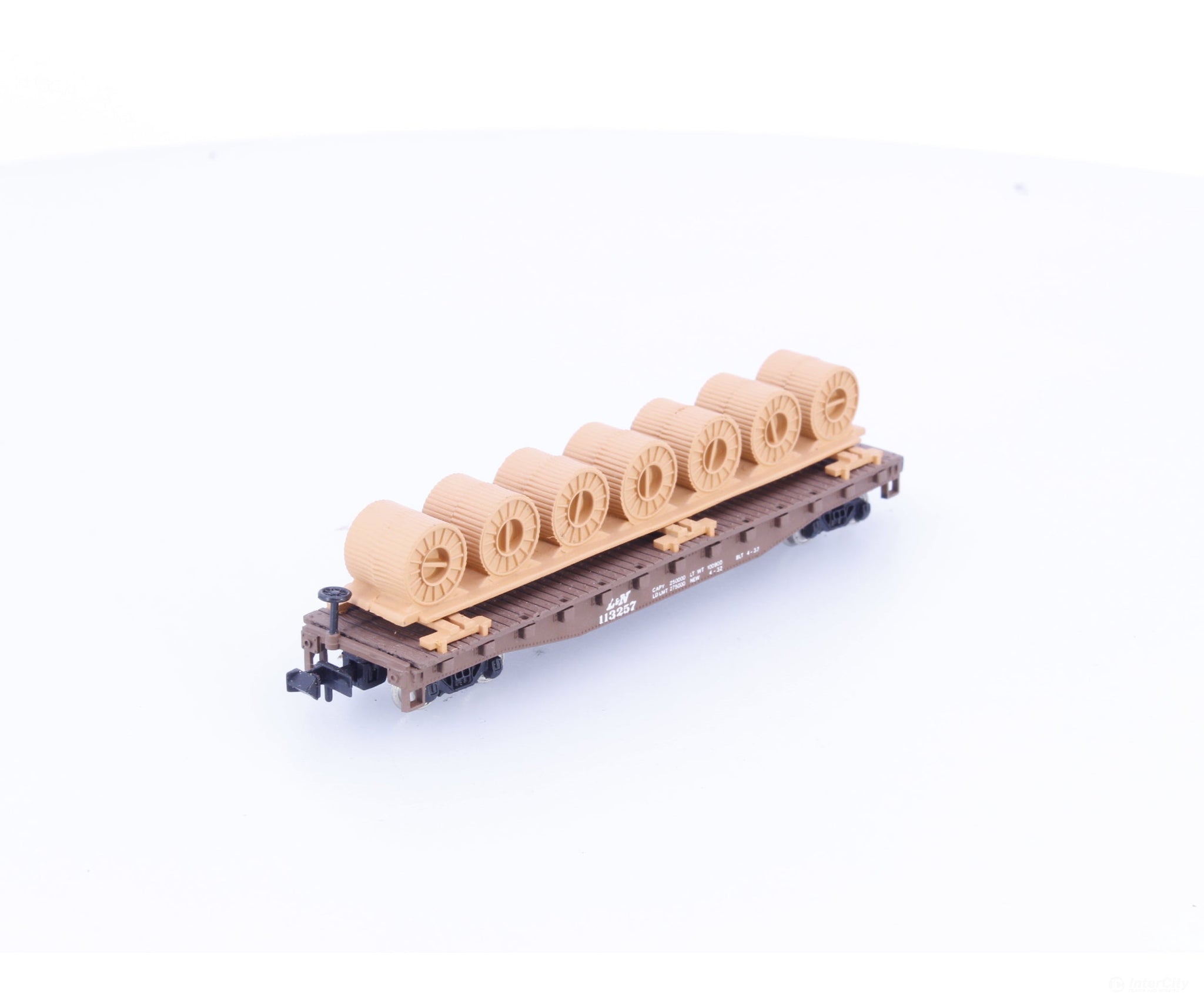 Bachmann 73950 N 51’ Flat Car with Load Louisville and Nashville Railroad(LN) 113257 - Freight Cars