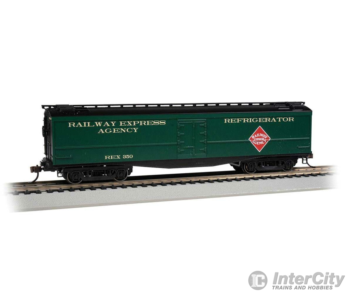 Bachmann 75704 Wood Express Reefer - Ready To Run -- Railway Agency #350 (Pullman Green Black Red)