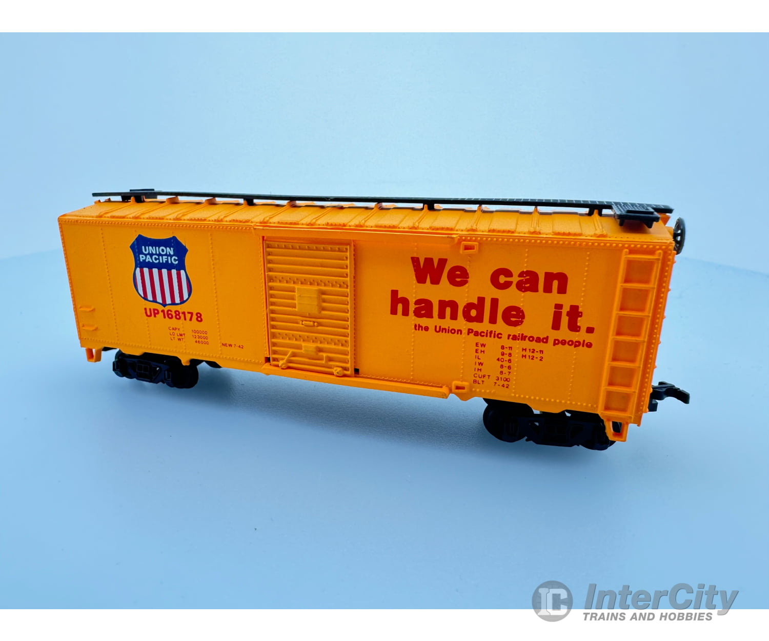 Bachmann 76036 Ho 41’ Steel Box Car Union Pacific #168178 Freight Cars