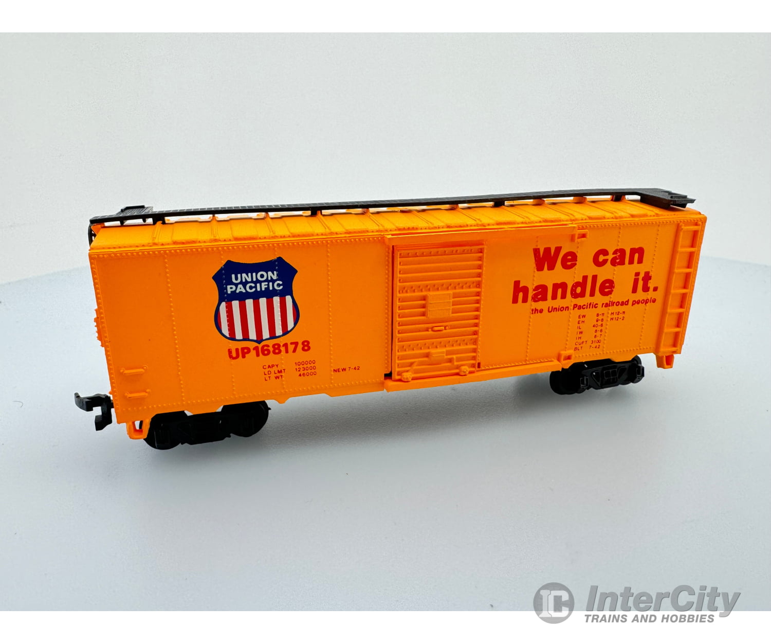 Bachmann 76036 Ho 41’ Steel Box Car Union Pacific #168178 Freight Cars