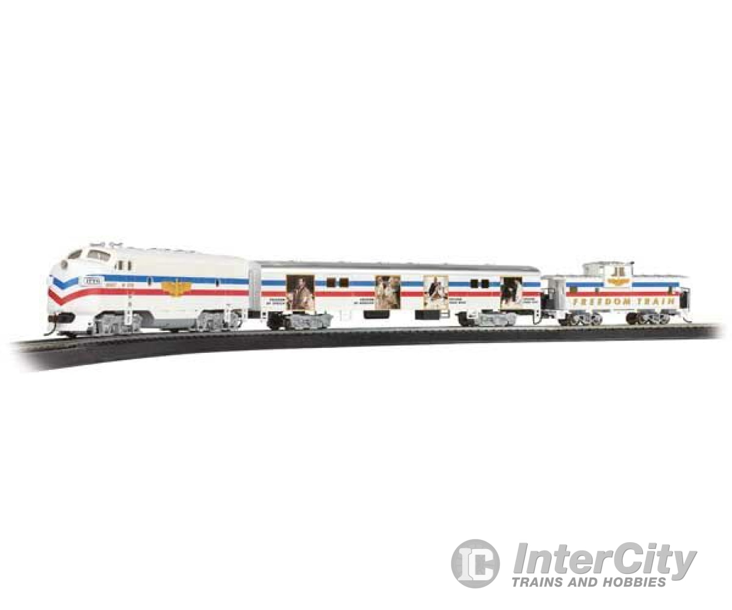 Bachmann 767 Norman Rockwell Freedom Train Set - Standard Dc -- Emd F7 Display Car Wide-Vision