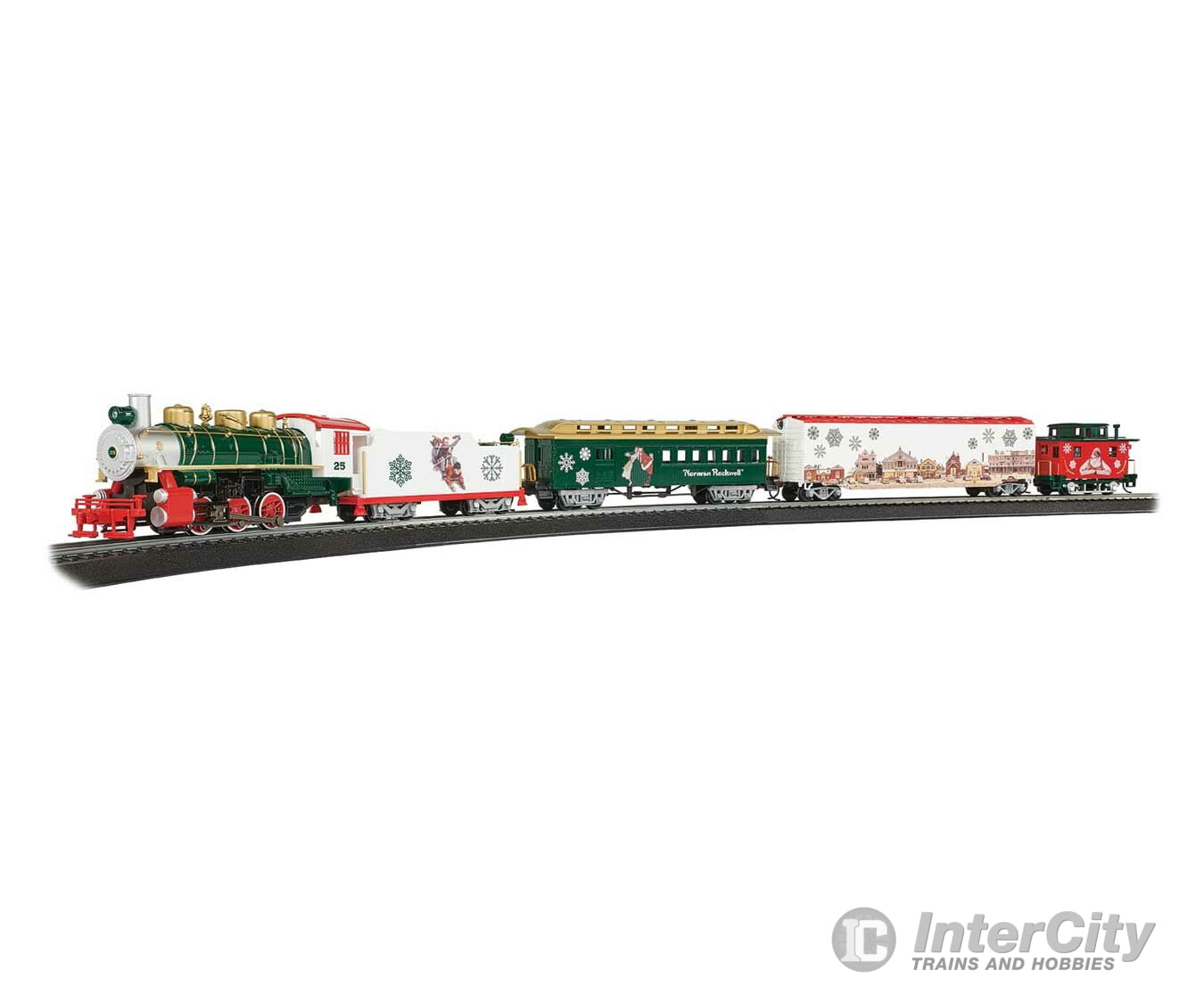 Bachmann 774 Norman Rockwell Christmas Express -- 0-6-0 3 Cars 47 X 38 E-Z Track Oval Power Pack