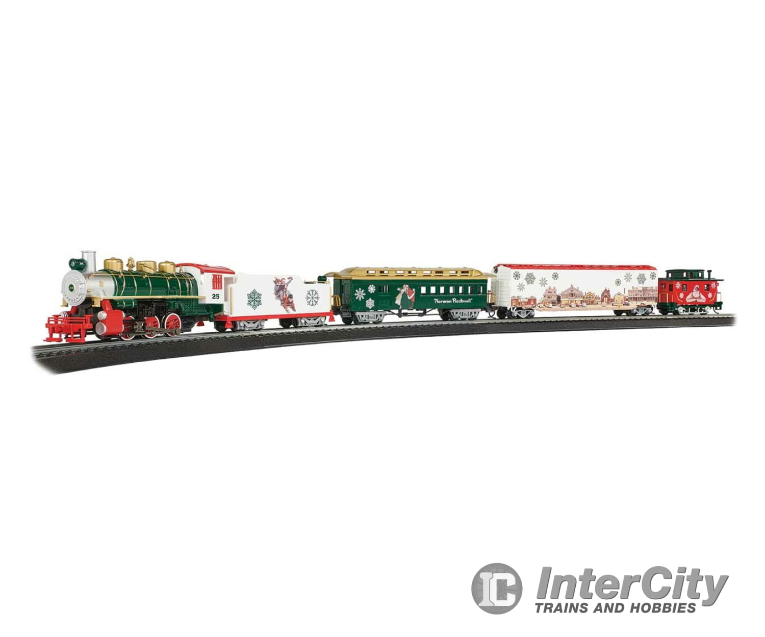 Bachmann 774 Norman Rockwell Christmas Express -- 0-6-0 3 Cars 47 X 38 E-Z Track Oval Power Pack