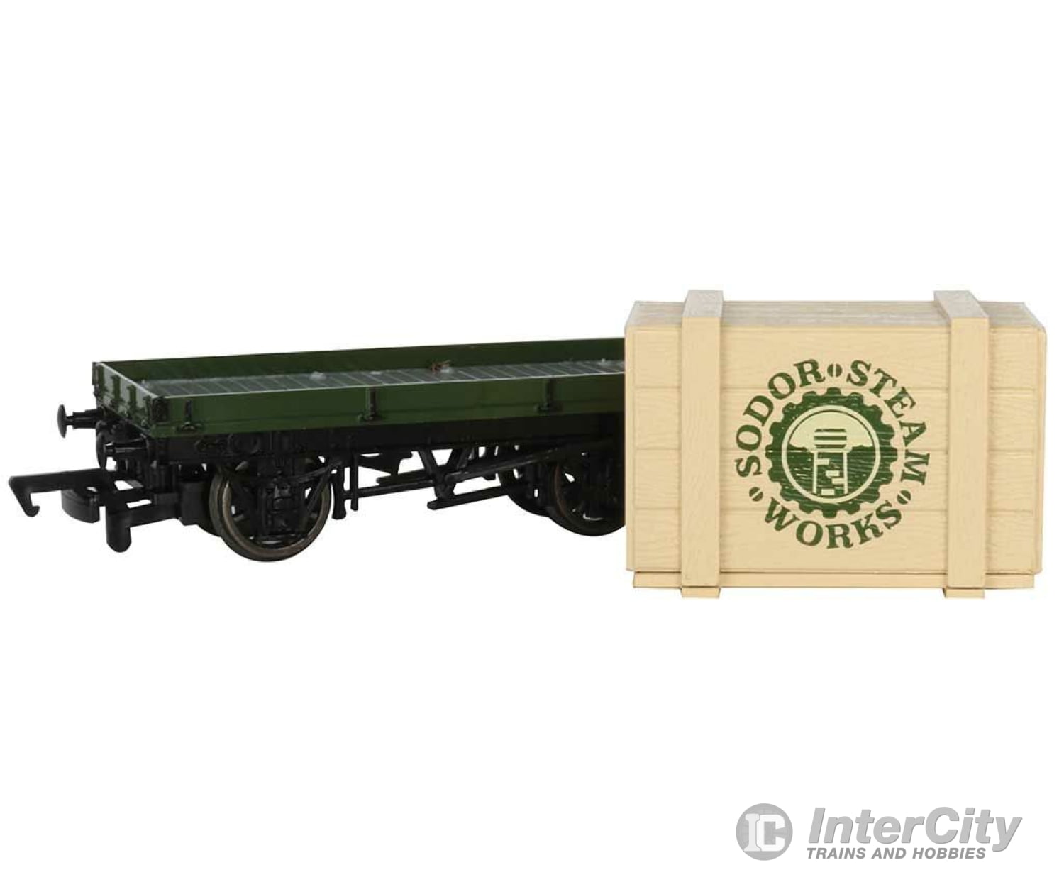 Bachmann 77404 Flatcar (Plank Wagon) - Ready To Run Thomas And Friends(Tm) -- With Sodor Steam Works