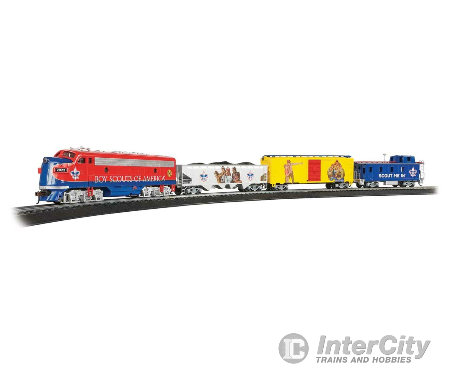 Bachmann 775 Bsa(R) Boy Scouts Of America All American - Standard Dc -- Emd F7A 3 Cars 47 X 38 E-Z