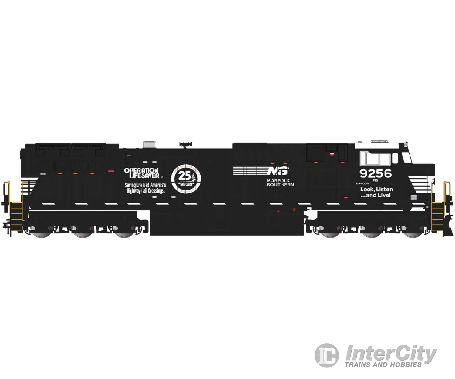 Bachmann 90903 Ge Dash 9-44Cw - Standard Dc -- Norfolk Southern #9256 (Black White; Operation