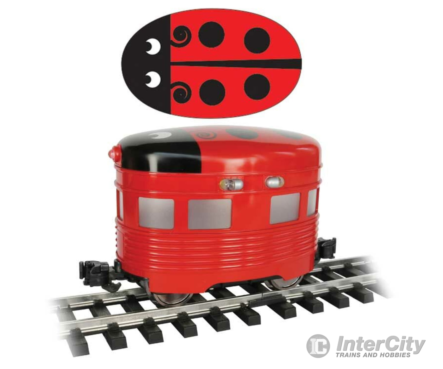 Bachmann 96280 Eggliner - Standard Dc -- Ladybug (Red Black) Locomotives & Railcars