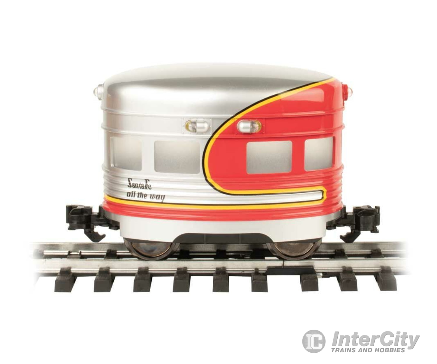 Bachmann 96284 Eggliner - Standard Dc -- Santa Fe (Warbonnet; Silver Red; ...All The Way Slogan)