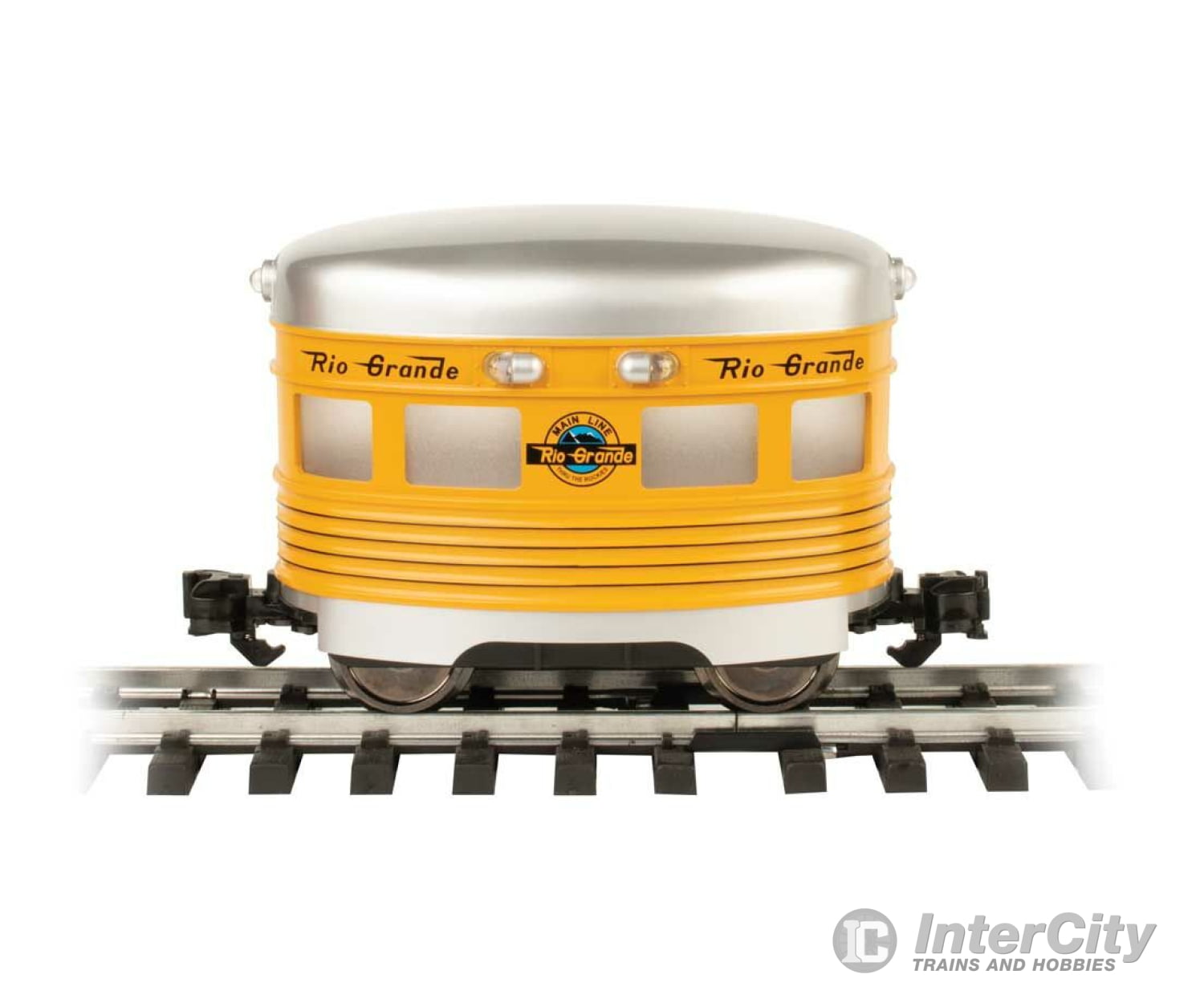 Bachmann 96285 Eggliner - Standard Dc -- Denver & Rio Grande Western (Aspen Gold Silver 4 Stripe)