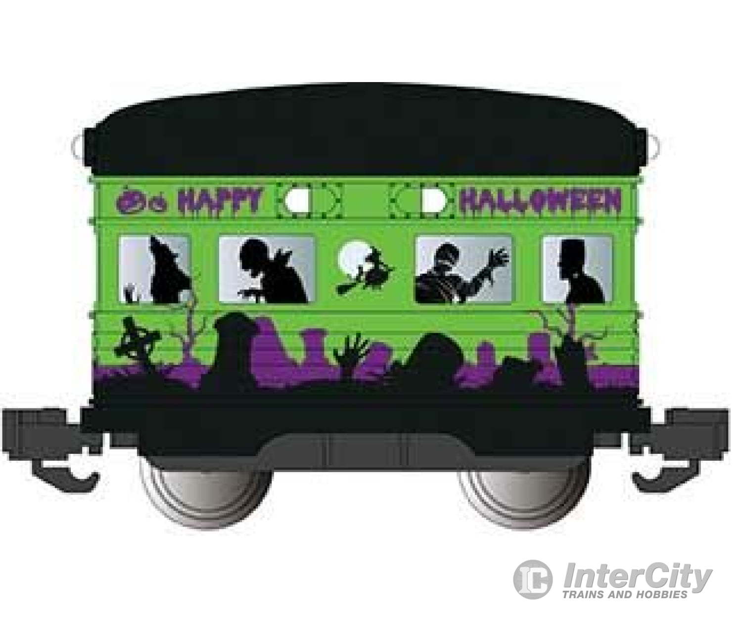 Bachmann 96291 Eggliner - Standard Dc -- Halloween (Green Black Purple) Locomotives & Railcars