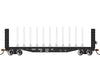 Bachmann 12904 52 Centerbeam Bulkhead Flatcar - Ready To Run -- Northern Pacific #67080 (Black)