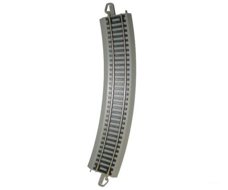Bachmann 160-44580 Bulk E-Z Track(R) W/Nickel Silver Rail Grey Roadbed - 18’ Radius Curve Per
