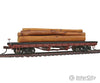 Bachmann HO 18332 ACF Log Car w/Logs - Ready to Run - Silver Series(R) - 1906-1935 Version (Boxcar Red) Freight Cars