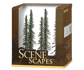 Bachmann 32003 Conifer Trees - Scenescapes(Tm) -- 5 To 6 12.7 15.2Cm Pkg(6) & Vegetation