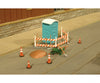 Bachmann 33114 Building Site Details - Scenescapes(Tm) -- Outhouse Wheelbarrow Barricade Traffic