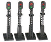 Bachmann 42101 Non-Operating Block Signal -- Black Pkg(4) Signals & Catenary