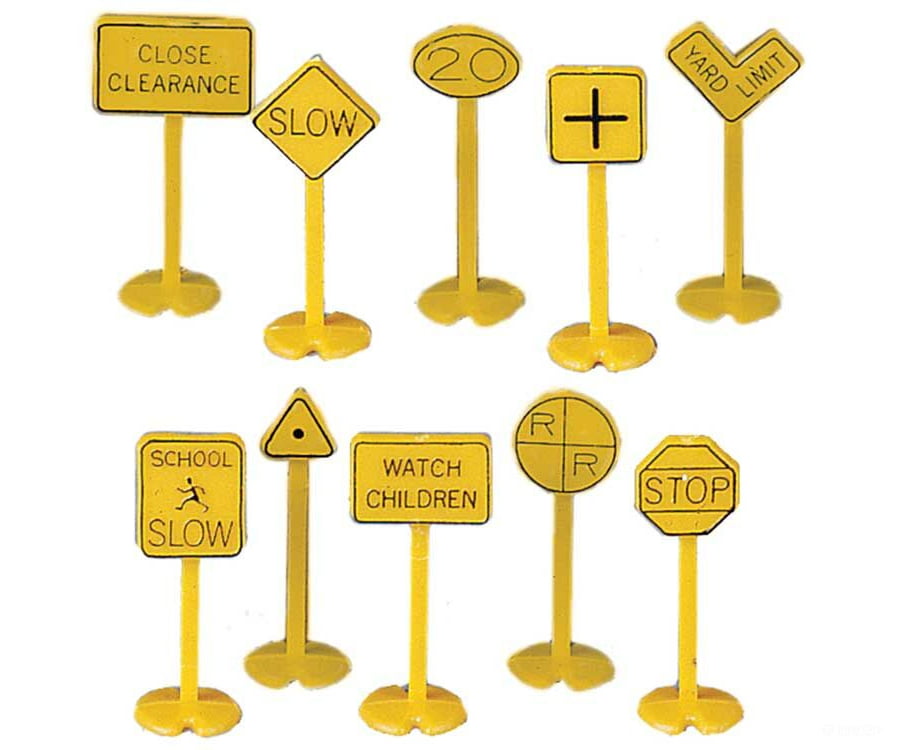 Bachmann 42204 Signs -- Railroad & Street Pkg(24) Scenery Details