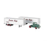 Bachmann 42233 White Tractor W/2 Piggyback Van Trailers - Assembled -- Canadian Pacific (Green