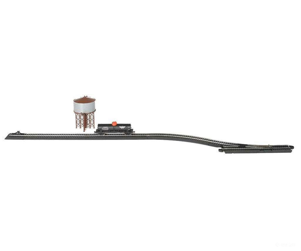 Bachmann 44332 Water Fill Siding Set - Steel Rail And Black Roadbed E-Z Track(R) -- Includes Turnout